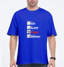 Load image into Gallery viewer, Eat Sleep Anime Repeat Oversized T-Shirt for Men
