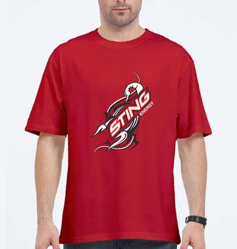Sting Energy Oversized T-Shirt for Men-Red-Ektarfa.online