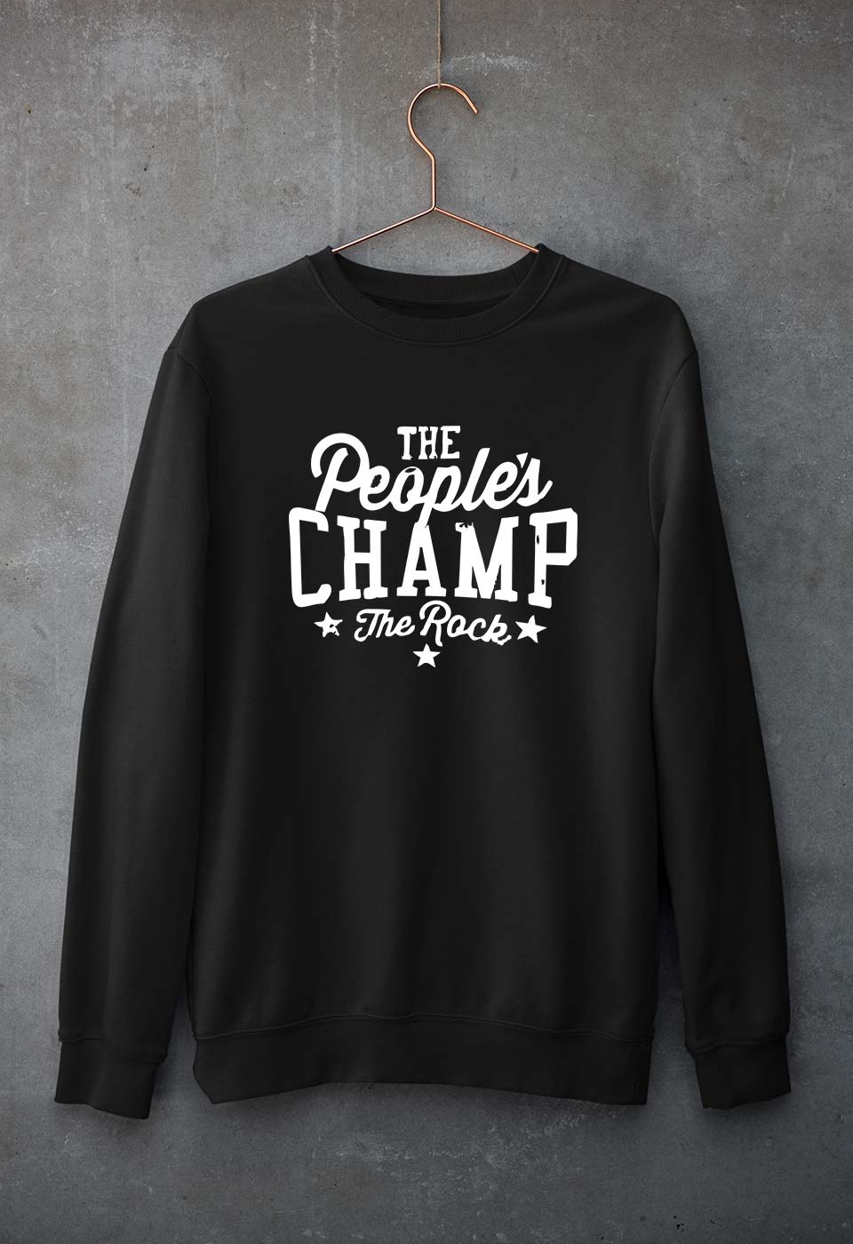 The Rock - The People's Champ Sweatshirt for Men/Women-Black-Ektarfa.online