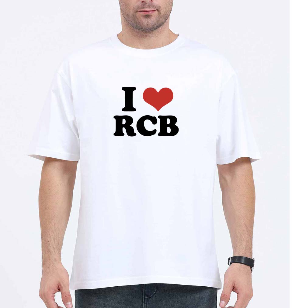 I LOVE RCB Oversized T-Shirt for Men