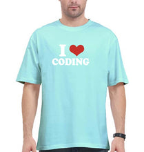 Load image into Gallery viewer, I Love Coding Oversized T-Shirt for Men
