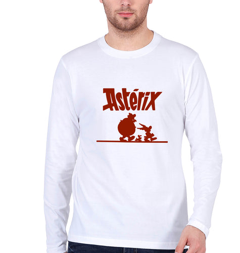 Asterix Full Sleeves T-Shirt for Men-White-Ektarfa.online