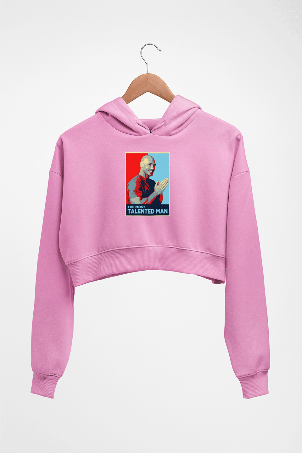 Johnny Sins Crop HOODIE FOR WOMEN-Light Baby Pink-Ektarfa.online
