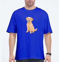 Load image into Gallery viewer, golden retreiver Oversized T-Shirt for Men-Royal Blue-Ektarfa.online
