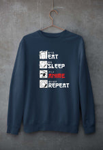 Load image into Gallery viewer, Eat Sleep Anime Repeat Sweatshirt for Men/Women
