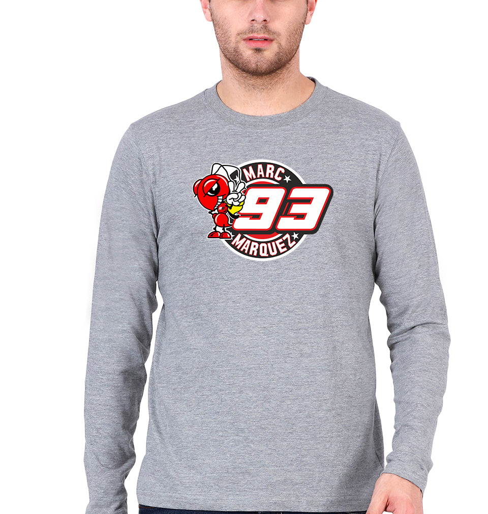 marc marquez Full Sleeves T-Shirt for Men-Grey Melange-Ektarfa.online