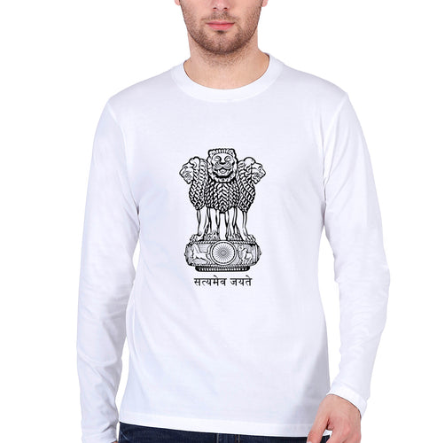 satyamev jayate Full Sleeves T-Shirt for Men-White-Ektarfa.online