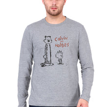 Load image into Gallery viewer, calvin hobbes Full Sleeves T-Shirt for Men-Grey Melange-Ektarfa.online

