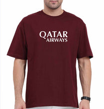 Load image into Gallery viewer, Qatar Airways Oversized T-Shirt for Men-Maroon-Ektarfa.online
