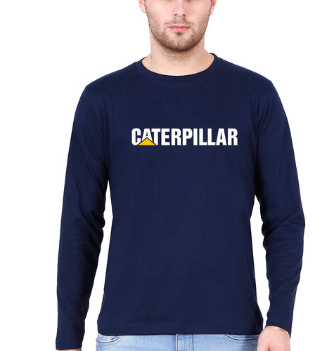 caterpillar Full Sleeves T-Shirt for Men-Navy Blue-Ektarfa.online