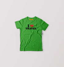 Load image into Gallery viewer, I LOVE TRAVEL T-Shirt for Boy/Girl-Flag Green-Ektarfa.online
