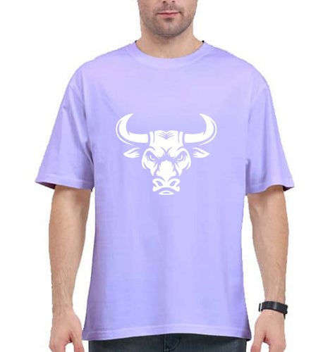Bull Oversized T-Shirt for Men-Lavender-Ektarfa.online
