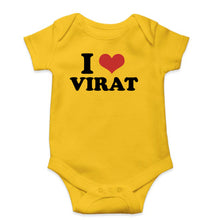 Load image into Gallery viewer, I LOVE VIRAT Romper For Baby Boy/Girl-Yellow-Ektarfa.online
