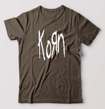 Load image into Gallery viewer, Korn T-Shirt for Men-Olive Green-Ektarfa.online
