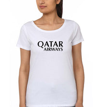 Load image into Gallery viewer, Qatar Airways T-Shirt for Women-White-Ektarfa.online
