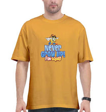 Load image into Gallery viewer, fun squad Oversized T-Shirt for Men-Golden Yellow-Ektarfa.online
