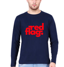 Load image into Gallery viewer, Red Flag Full Sleeves T-Shirt for Men-Navy Blue-Ektarfa.online
