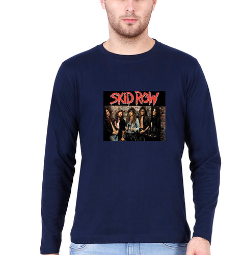 SKID ROW Full Sleeves T-Shirt for Men-Navy Blue-Ektarfa.online