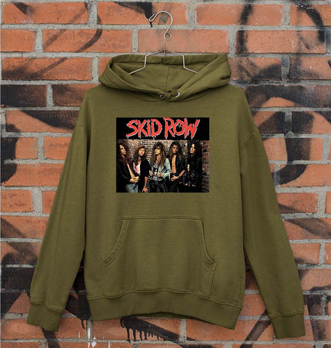 SKID ROW Unisex Hoodie for Men/Women-Olive Green-Ektarfa.online