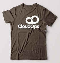 Load image into Gallery viewer, CloudOps T-Shirt for Men-Olive Green-Ektarfa.online
