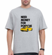 Load image into Gallery viewer, Porsche (Need Money) Oversized T-Shirt for Men-Grey-Ektarfa.online
