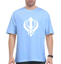 Load image into Gallery viewer, sikh Oversized T-Shirt for Men-Baby Blue-Ektarfa.online
