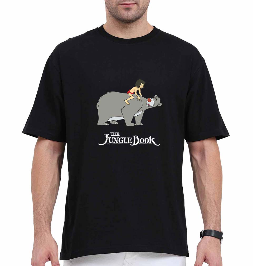 jungle book Oversized T-Shirt for Men-Black-Ektarfa.online