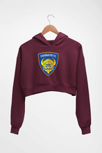 Load image into Gallery viewer, chennaiyin FC Crop HOODIE FOR WOMEN-Maroon-Ektarfa.online
