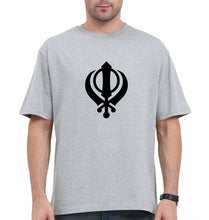 Load image into Gallery viewer, sikh Oversized T-Shirt for Men-Grey-Ektarfa.online
