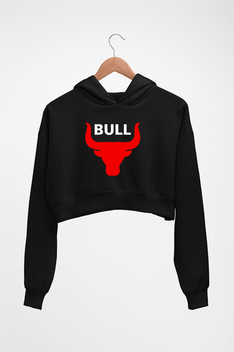 Bull Crop HOODIE FOR WOMEN-Black-Ektarfa.online