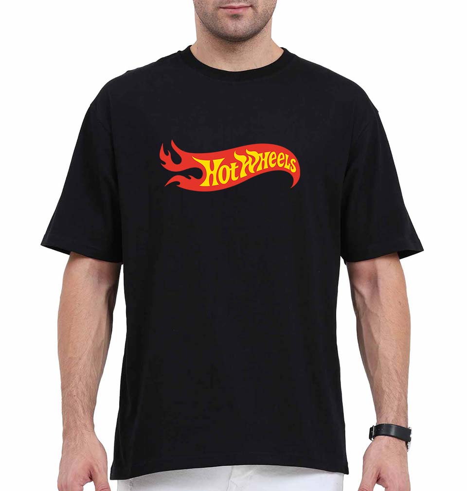 hot wheels Oversized T-Shirt for Men-Black-Ektarfa.online