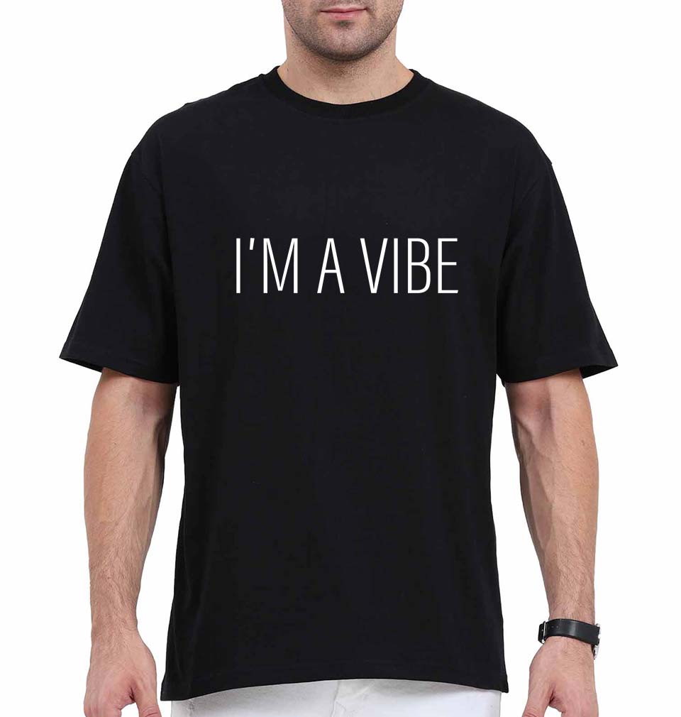 Vibe Oversized T-Shirt for Men-Black-Ektarfa.online