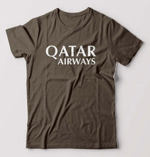 Load image into Gallery viewer, Qatar Airways T-Shirt for Men-Olive Green-Ektarfa.online
