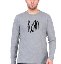 Load image into Gallery viewer, Korn Full Sleeves T-Shirt for Men-Grey Melange-Ektarfa.online
