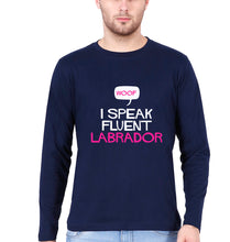 Load image into Gallery viewer, i speak fluent labrador Full Sleeves T-Shirt for Men-Navy Blue-Ektarfa.online
