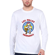 Load image into Gallery viewer, Los Pollos Hermanos Breaking Bad Full Sleeves T-Shirt for Men-White-Ektarfa.online
