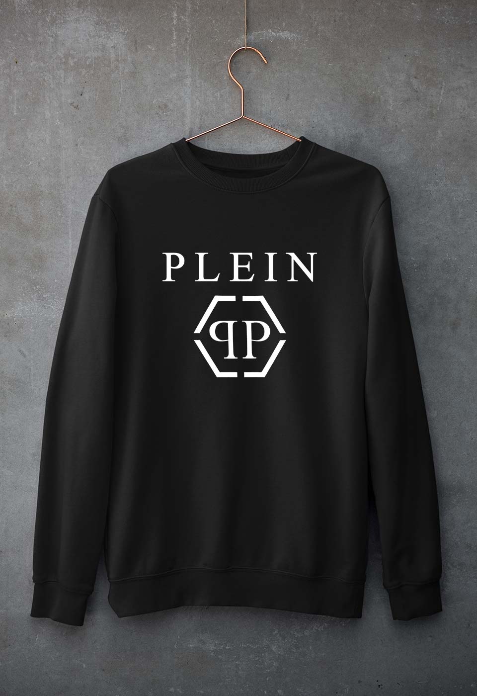 Plein Unisex Sweatshirt for Men/Women-Black-Ektarfa.online