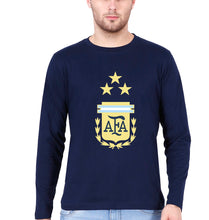 Load image into Gallery viewer, Argentina Football Full Sleeves T-Shirt for Men-Navy Blue-Ektarfa.online
