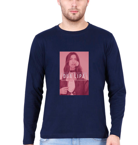 dua lipa Full Sleeves T-Shirt for Men-Navy Blue-Ektarfa.online