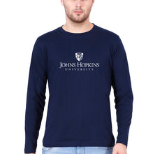 Load image into Gallery viewer, johns hopkins university Full Sleeves T-Shirt for Men-Navy Blue-Ektarfa.online
