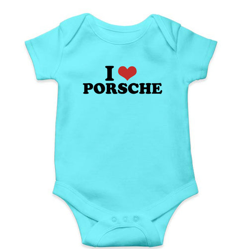 I LOVE PORSCHE Romper For Baby Boy/Girl-Sky Blue-Ektarfa.online