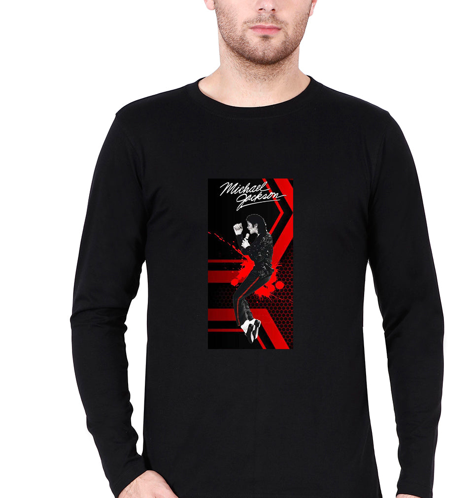 Michael Jackson Full Sleeves T-Shirt for Men-Black-Ektarfa.online