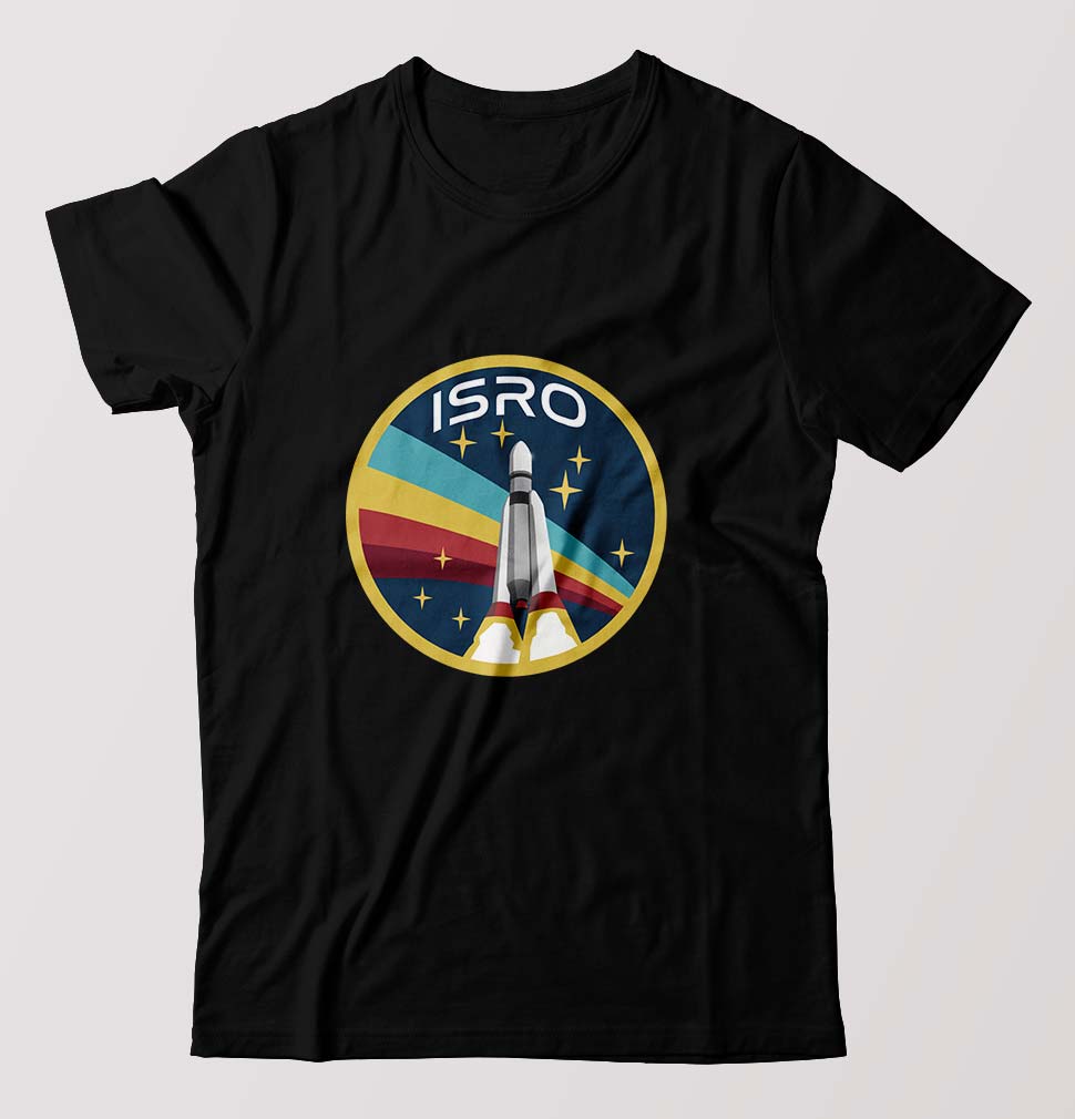 Isro T-Shirt for Men-Black-Ektarfa.online