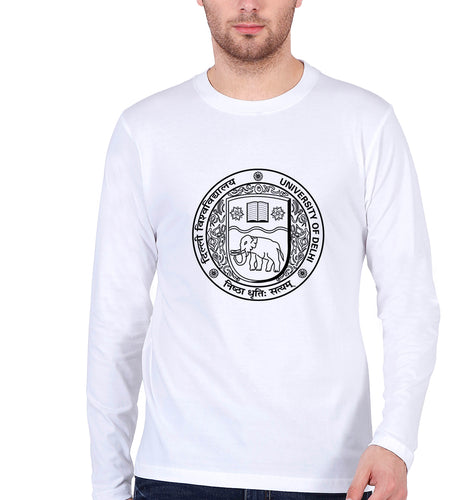delhi university (DU) Full Sleeves T-Shirt for Men-White-Ektarfa.online
