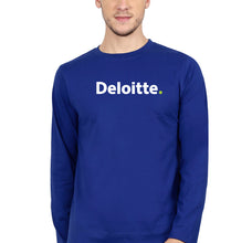Load image into Gallery viewer, Deloitte Full Sleeves T-Shirt for Men-royal blue-Ektarfa.online
