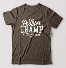 Load image into Gallery viewer, The Rock - The People&#39;s Champ T-Shirt for Men-Olive Green-Ektarfa.online
