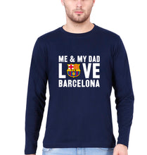 Load image into Gallery viewer, Love Barcelona Full Sleeves T-Shirt for Men-Navy Blue-Ektarfa.online
