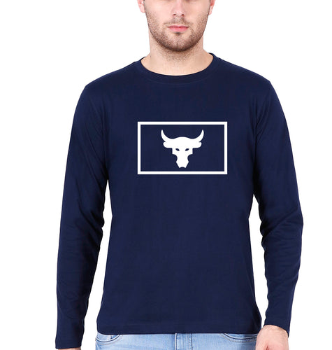 Bull Full Sleeves T-Shirt for Men-Navy Blue-Ektarfa.online