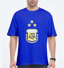 Load image into Gallery viewer, Argentina Football Oversized T-Shirt for Men-Royal Blue-Ektarfa.online

