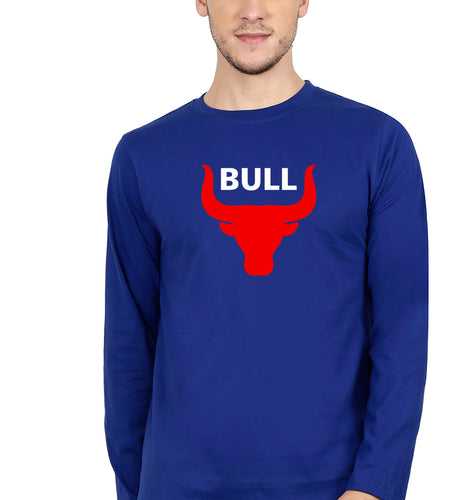 Bull Full Sleeves T-Shirt for Men-royal blue-Ektarfa.online